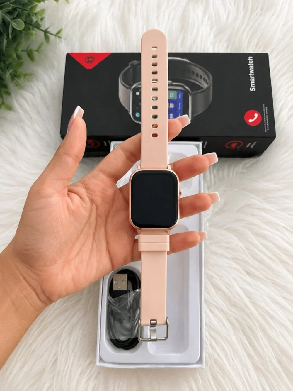 Pink Bluetooth Smart Watch 1.85